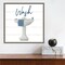 Cottage Bath I by Wild Apple Portfolio 16-in. W x 16-in. H. Canvas Wall Art Print Framed in Grey